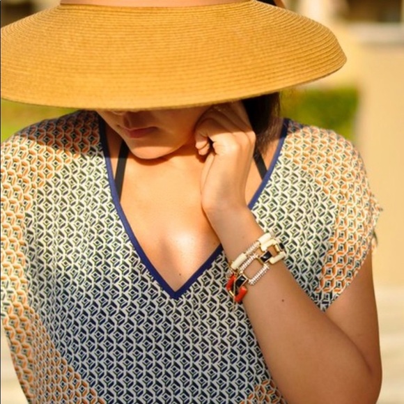 J. Crew 100% Silk Mosaic Mixed Media Print Kimono Cover-Up Dress Blouse Top - Picture 3 of 10